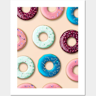 Donuts Pattern Posters and Art